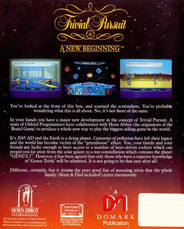 Trivial Pursuit - A New Beginning box cover back